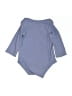Hb 100% Cotton Solid Blue Long Sleeve Onesie Size 6-9 mo - photo 2