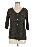 Nomadic Traders 100% Rayon Black 3/4 Sleeve Blouse Size M - photo 1
