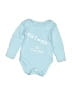 M&S 100% Cotton Blue Long Sleeve Onesie Size 0-3 mo - photo 1