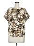 Westbound Animal Print Gold Short Sleeve T-Shirt Size M - photo 1
