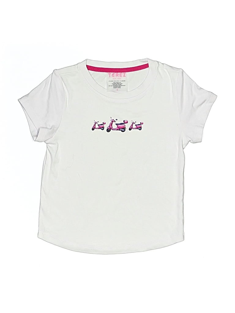 Pre-owned Terez Kids' Active T-shirt In White