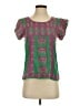 THML 100% Polyester Green Short Sleeve Blouse Size XS - photo 1