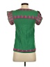 THML 100% Polyester Green Short Sleeve Blouse Size XS - photo 2