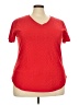 Unbranded Solid Red Short Sleeve Top Size 2XL - photo 1