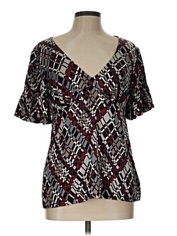 Trina Turk Short Sleeve Silk Top (view 1)