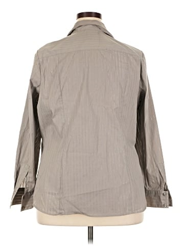 Lane Bryant Outlet 3/4 Sleeve Button-Down Shirt (view 2)