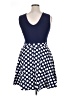 Miusol Polka Dots Blue Casual Dress Size XL - photo 2