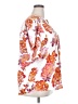 Unbranded 100% Polyester Floral White Short Sleeve Blouse Size XXL - photo 4