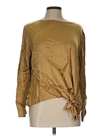 Cinq à Sept Long Sleeve Silk Top (view 1)