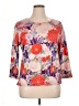Norm Thompson Floral Orange 3/4 Sleeve T-Shirt Size XL - photo 1