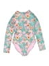 Cat & Jack Floral Pink Rash Guard Size 8 - photo 1