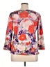 Norm Thompson Floral Orange 3/4 Sleeve T-Shirt Size XL - photo 2