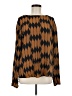 Alysi 100% Viscose Argyle Brown Long Sleeve Blouse Size 8 - photo 1