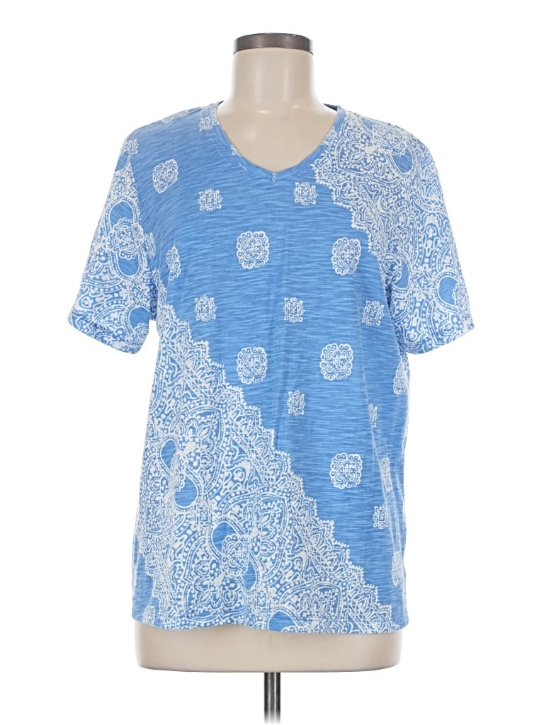 Pre-owned Assorted Brands Short Sleeve T-shirt In Blue