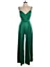 Assorted Brands Solid Green Jumpsuit Size L - photo 1