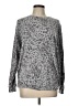 Athleta Animal Print Silver Pullover Sweater Size L - photo 1