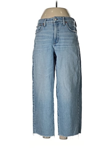 Madewell The Curvy Perfect Vintage Wide-Leg Crop Jean in Altoona Wash: Raw-Hem Edition (view 1)