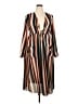 Torrid Stripes Brown Casual Dress Size 2X Plus (2) - photo 1