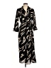 Donna Morgan 100% Polyester Animal Print Black Casual Dress Size 6 - photo 1