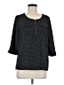 Unbranded Polka Dots Black 3/4 Sleeve Blouse Size M (petite) - photo 1