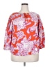 Calligraphie Orange 3/4 Sleeve Blouse Size 2X - photo 1
