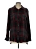 Treasure & Bond 100% Rayon Plaid Black Long Sleeve Button-Down Shirt Size L - photo 1