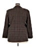 Savannah Plaid Brown Wool Blazer Size 18 - photo 2