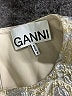 Ganni 100% Polyester Metallic Gold Cocktail Dress Size EU 38 / US 8 - photo 7