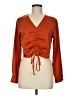 ASTR The Label 100% Polyester Orange Long Sleeve Top Size M - photo 1