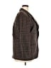 Savannah Plaid Brown Wool Blazer Size 18 - photo 4