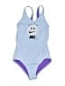 Nike Graphic Blue One Piece Swimsuit Size M (kids) - photo 1