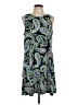 MSK Paisley Blue Casual Dress Size L - photo 1