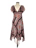 Kasper Paisley Brown Casual Dress Size 8 - photo 2