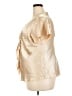 DressBarn 100% Polyester Metallic Tan Gold Short Sleeve Blouse Size 18 - photo 5