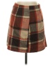 Unbranded 100% Polyester Plaid Brown Casual Skirt Size S - photo 1