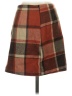 Unbranded 100% Polyester Plaid Brown Casual Skirt Size S - photo 2