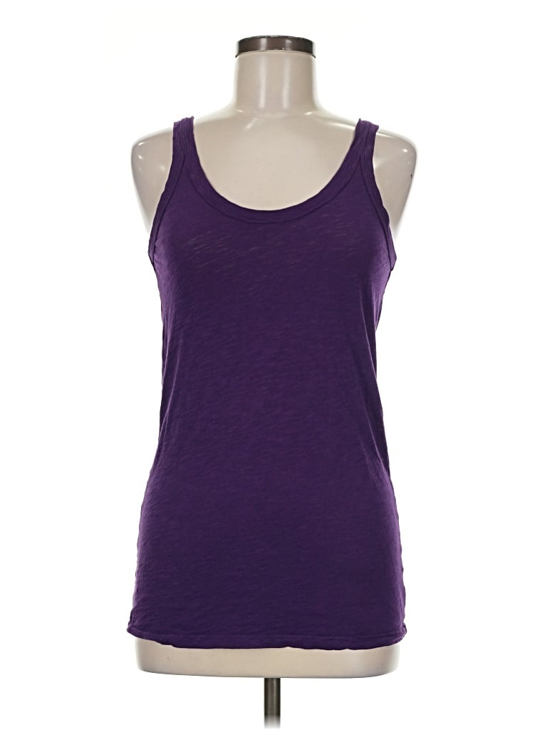 Pre-owned T.la Tank Top Purple Halter Neckline Tops