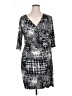 Apt. 9 Graphic Silver Cocktail Dress Size XL - photo 1