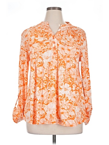 White Mark Long Sleeve Blouse (view 1)