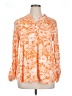 White Mark Orange Long Sleeve Blouse Size XL - photo 1