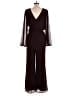 Express 100% Polyester Burgundy Jumpsuit Size L - photo 2