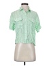 Rag & Bone 100% Rayon Stripes Green Short Sleeve Blouse Size S - photo 1