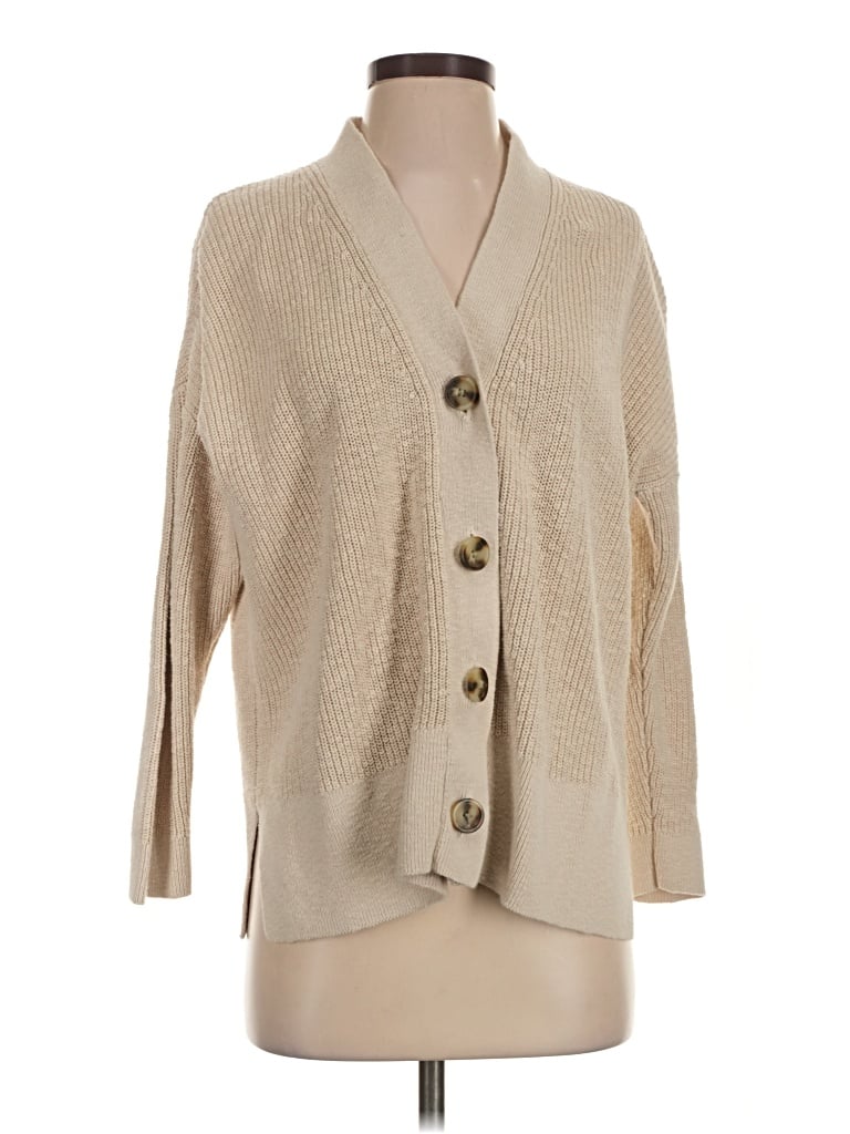 Pre-owned Madewell Cardigan Sweater In Tan
