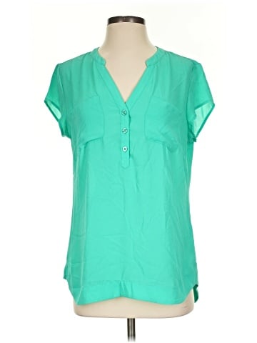 New York & Company Short Sleeve Blouse (view 1)