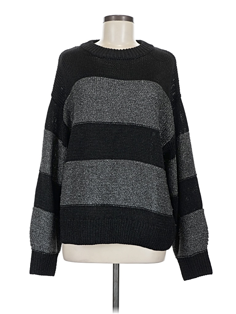 Pre-owned Divided By H&m Pullover Sweater In Gray