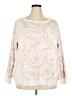 Peyton Jensen Paisley Ivory Pullover Sweater Size 3X - photo 1