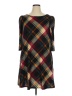 JH 100% Polyester Plaid Brown Casual Dress Size XL - photo 1
