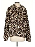 Crescent 100% Polyester Animal Print Brown Faux Fur Jacket Size S - photo 1
