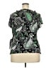 Alfani 100% Polyester Paisley Green Short Sleeve Blouse Size 2X - photo 2