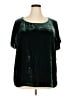 Eileen Fisher Solid Green Short Sleeve Blouse Size 3X - photo 1